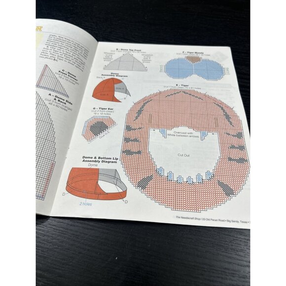 Plastic Canvas Pattern Booklet-JUNGLE Wastebasket Covers-NeedleCraft Shop 93361 - Picture 2 of 3